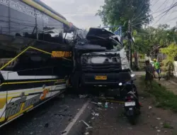 Sopir Truk Fuso Meninggal Dalam Kecelakaan Melawan Bus