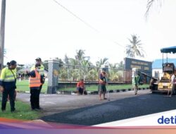 Aspal Hotmix PT BSI Bikin Jalan Lampon Banyuwangi Makin Mulus