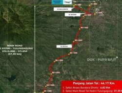Progres Tol Kediri–Tulungagung 57 Persen, Akses Bandara Dhoho Dikebut BPJT PUPR