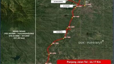 progres-tol-kediri–tulungagung-57-persen,-akses-bandara-dhoho-dikebut-bpjt-pupr