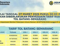 Tarif Tol Semarang–Batang Naik Mulai 7 Maret 2026, Cek Rincian Terbaru dan Besaran Kenaikannya