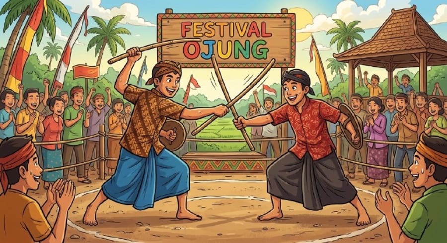 Kembalinya Tradisi Ojhung di Alasrejo Meriahkan HUT RI Ke-81