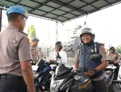 Propam Polres Banyuwangi Gelar Inspeksi Mendadak, Seluruh Personel Pemeriksaan di Pintu Masuk